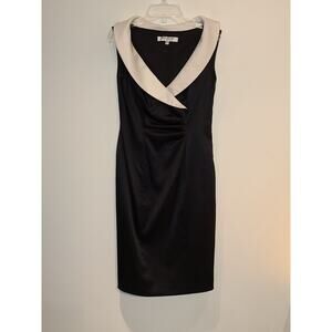 Vintage Evan Picone Black White dress - 2 petite / 2P